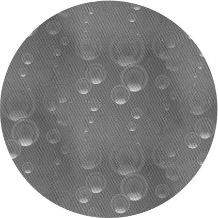

Ahgly Company Indoor Round Patterned Carbon Gray Area Rugs 3 Round
