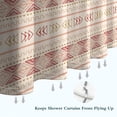 thumbnail image 6 of Pink Geometric Striped Pattern Shower Curtain 72"x84" ,Bathroom Decorative Shower Curtains Set with 12 Hooks,Modern Waterproof Washable Shower Curtain, 6 of 6