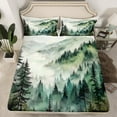 thumbnail image 2 of Manfei Rustic Pine Tree Twin Sheet Sets, Nature Scenery Twin Fitted Sheet, Farmhouse Countryside Flat Sheet, Ultra Soft Home Decor, 3pcs, 2 of 7