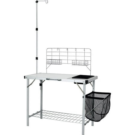 Ozark Trail Portable Camp Kitchen and Sink Table with Lantern
