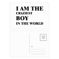 thumbnail image 1 of I Am The Craziest Boy Postcard Set Birthday Mailing Thanks Greeting Card, 1 of 3