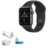 Apple Watch SE (GPS, 40mm, Black Sport Band)- Kit with USB Adapter (New-Open Box)