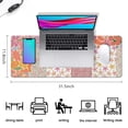 thumbnail image 5 of Long Mouse Pads for Desk,Pioneer Flower Floral Print Pattern Desk Mats on Top Of Desks, Desk Mouse Pad Extra Large with 3mm Non-Slip Base and Stitched Edge for Gaming,Office,Work,Home 31.5"x11.8", 5 of 6