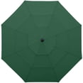 thumbnail image 3 of ABCCANOPY 11FT 3 Tiers Patio Umbrella With Crank Handle, Forest Green, 3 of 6