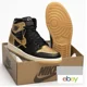 thumbnail image 2 of N I-K-E A i r-Jor-dan 1 Retro High OG Black Metallic Gold - Size 9,5 Brand New DS, 2 of 6