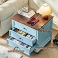 thumbnail image 3 of Joaxswe Nightstand with Charging Station & Drawers, Bedside Table for Bedroom, Spacious Storage Cabinet for Living Room,Closet - Light Blue, 3 of 6