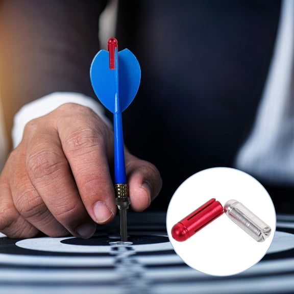 OFFIGAM 20Pcs Aluminum Alloy Dart Flight Protectors with Precision Correction for Tournament Use