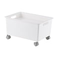 thumbnail image 1 of Storage Bin with Wheels Simple Style Smooth Box for Kitchen Pantry Cupboard, 1 of 4