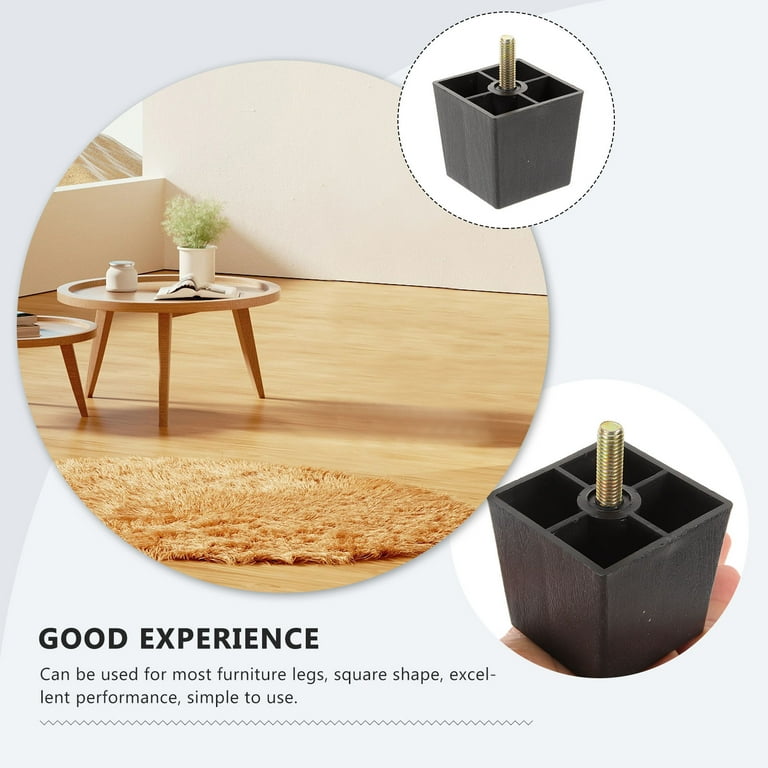 Rubber Plastic Sofa Legs Chair Extenders Patio Furniture Feet Man 4 Pcs Portable Screw Couches Elevated