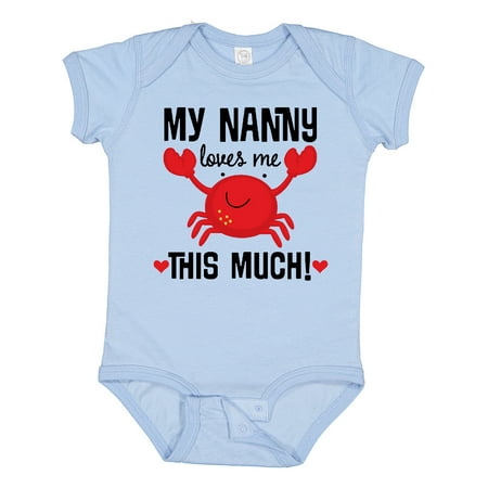

Inktastic Nanny Loves Me Grandson Gift Baby Boy or Baby Girl Bodysuit