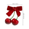 thumbnail image 2 of OULII 1 Paire de Barrettes Douces et Adorables en Rouge pour Femmes en Saison des Fêtes, 2 of 8