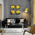 thumbnail image 4 of Canvas Wall Art For Living Room Family Wall Decor For Bedroom Modern Kitchen Wall Decorations Black And White Wall Pictures Artwork Yellow Rose Flowers Canvas Art Prints Large Size Home Decor 4 Piece, 4 of 6
