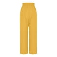 thumbnail image 5 of LLYwey Clearance Sales Yoga Pants for Women Fashion Ladies Casual Solid Color Loose Pants Straight Wide Leg Trousers Pants New Full Length Pants Regular Fitted Yellow L, 5 of 6