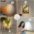 thumbnail image 4 of Wireless Spotlights Indoor Rechargeable Picture Lights, 350° Rotate, Battery Powered Ceiling Spotlight, LED Uplighting with Timer＆Dimmable, Display Lights for Plant Painting, Artwork, Accent Lighting, 4 of 4