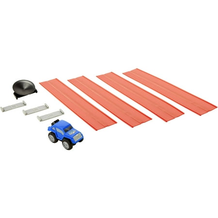 Hauler Truck - Max Tow Mini Haulers Tow and Track Packs, Blue Crawler Truck with Track Pieces