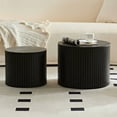 thumbnail image 2 of Nested 2 Pieces MDF Coffee Table Set Living Room/lounge Area Black, 2 of 16