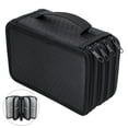 thumbnail image 3 of 72 Slots Pencil Holder Organizer 4-layer Colored Pencil Case Students Pen Pouch Bag Stationary Box with Zipper for Art School Office Travel (Black), 3 of 5