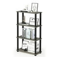 thumbnail image 3 of Furinno Turn-S-Tube 23.6â€ W x 11.4 D x 43.25 H 4-Shelf Decorative Shelves, Gray and Black, 3 of 4