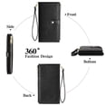 thumbnail image 5 of FALAN MULE Wallets for Women RFID Blocking Vegan Leather wristlet wallet Trifold Clutch Large Capacity Credit Card Holder, 5 of 7