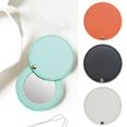 thumbnail image 4 of Nouveau Miroir de Maquillage en Cuir Pu Ultra-Mince Rond Miroir Cosmétique Mini Miroir de Poche Léger, 4 of 6