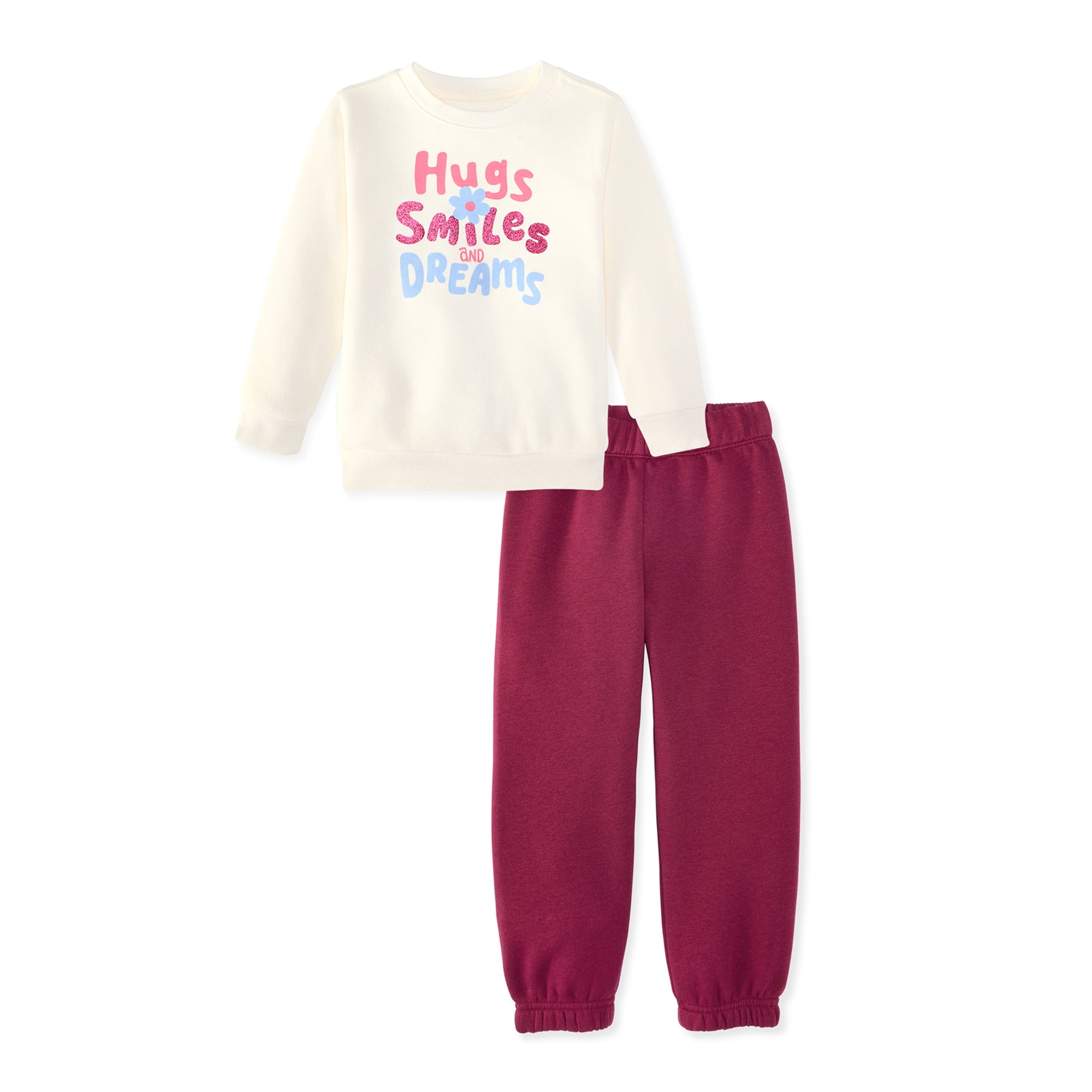 Garanimals Baby & Toddler Girl Outfit Set, 2-Piece Fleece, Sizes 0-6T