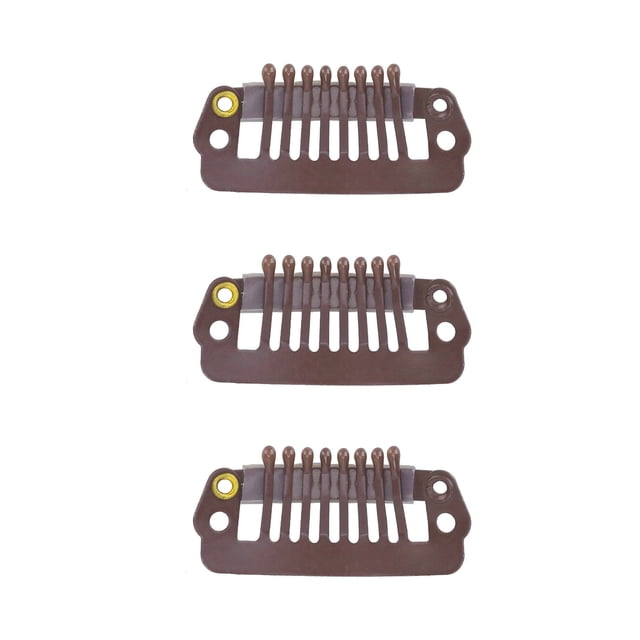 50 Pcs Pinces à Pression d'Extension de Cheveux 8 Embouts 8 Dents Pinces Peigne à Pression Pinces à Pression en Acier Inoxydable avec Pinces en Caoutchouc pour Extension de Cheveux