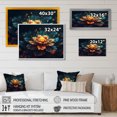 thumbnail image 4 of Designart "Orangelotus Purity In Blossom" Floral Lotus Wall Art Living Room, 4 of 5