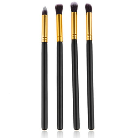 4 Pcs/set Eyeshadow Brush Set Eye Eyeliner Blend Cosmetics Soft Synthetic Hair Make Up Brush black