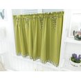 thumbnail image 3 of Curtains Small Windows Short Country Style Vintage Opaque Disc Curtains Short Curtains Curtain Short Curtain Modern Kitchen Checkered Set of 2(Green，137*61）, 3 of 6