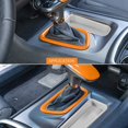 thumbnail image 3 of Accesorios interiores Embellecedor de la cubierta del panel de cambio de marchas de control central para 2015-2021 Pegatinas decorativas para marco del cargador, naranja, 3 of 5