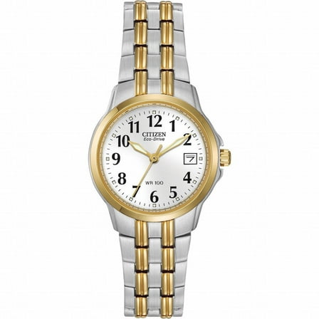 Citizen Silhouette Eco-Drive White Dial Two-tone Ladies Watch EW1544-53A