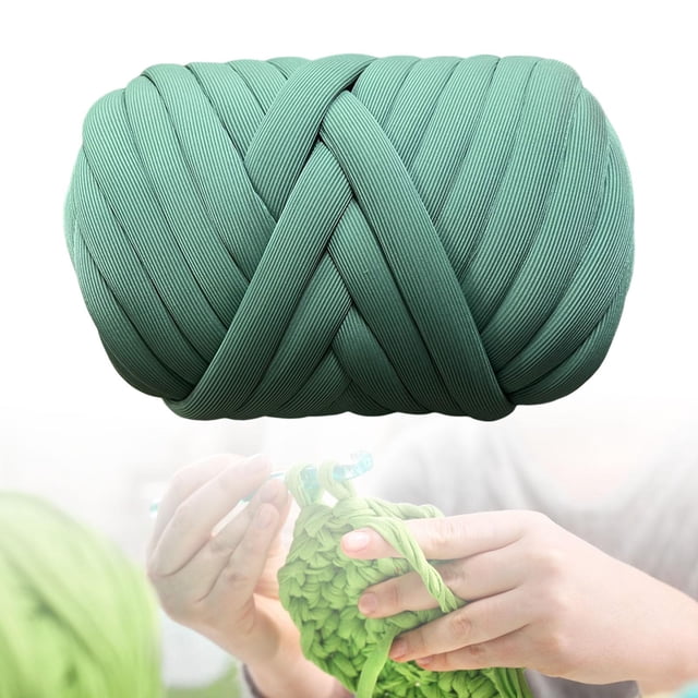 Hilo grueso de poliéster, hilo grueso voluminoso, hilo de tejer de brazo, hilo tubular jumbo, hilo de tubo para macramé, bricolaje, manta, perfecl hilo grueso
