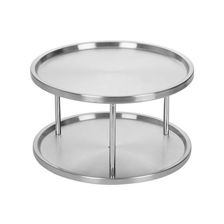Spice Rack Stainless Steel Organizer Tray 360 Degree Turntable