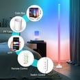 thumbnail image 5 of Elice Corner Floor Lamp, RGB LED Ambient Lighting with App & Remote Control, 200+ Dynamic Modes & Music Sync, 16 Million Colors, Fast Assembly, Modern Floor Lamp for Bedroom Living Room Gaming Room, 5 of 14