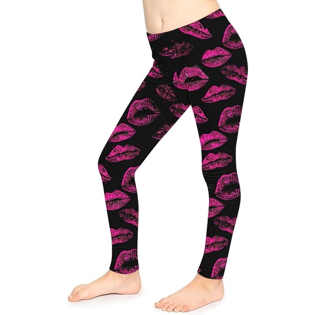 Odeerbi 3-8 Años Niñas Leggings Día de San Valentín Mallas Elásticas Pantalones de Verano Cintura Alta Panty Suave