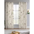 thumbnail image 2 of Sparrow Sheer Curtains 84 Inch Length 2 Panels Set for Living Room/Bedroom, Spring Birds on The Branches Retro Country Beige Kitchen Curtains Grommet Semi-Sheer Curtains Window Treatments 42"x84"x2, 2 of 7
