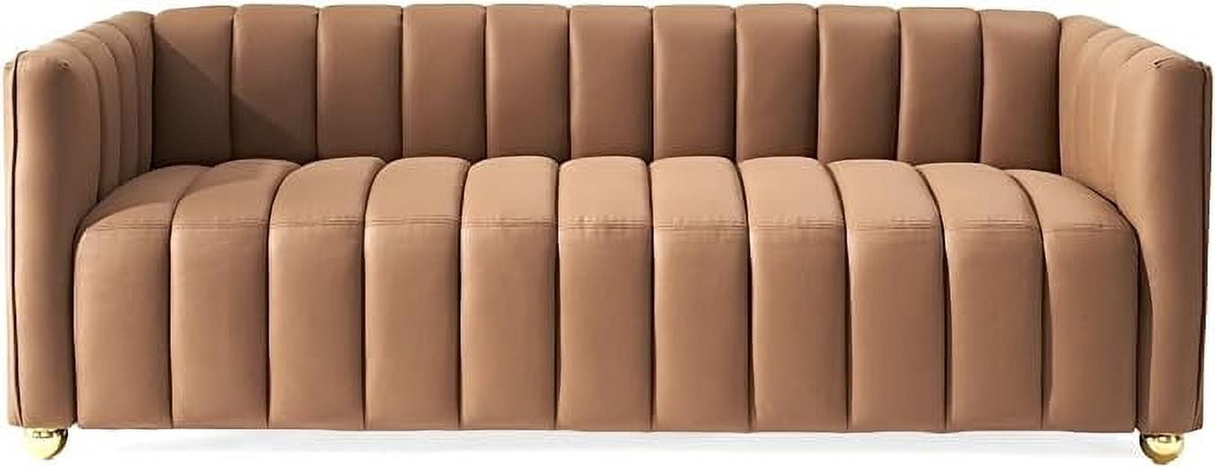 US Pride Furniture Glam Fabric Upholstered Solid Wood Frame 82.7" Art Deco Sofa