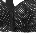 thumbnail image 3 of Women's Plus Size Front Closure Bra Without Steel Ring Fixed Cup Gathered Breathable Underwear Bra Black 38, 3 of 4