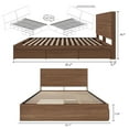 thumbnail image 4 of Nexera 2 Piece Queen Size Bedroom Set, Walnut, 4 of 8