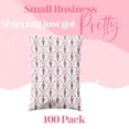 thumbnail image 4 of Poly Mailer Pretty Package, 10 x 13 cm, paquete de 100 unidades, cascanueces rosa, 4 of 5