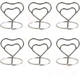 thumbnail image 2 of 20pcs Heart Shape Place Memo Holder Lovely Wire Table Number Holders for Restaurant Wedding Banquet (Silver), 2 of 5
