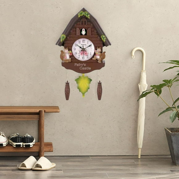 Maoww Style Vintage Coucou Pendule Alarme Silencieuse pour Bureau D