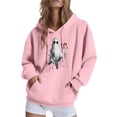 thumbnail image 2 of Aboser Womens Halloween Hoodie Spooky Holiday Shirts Casual Long Sleeve Pullover Hooded Sweatshirt Funny Graphic Hoodies with Pocket, 2 of 5