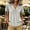 Gray, variant on Women's Gingham Check Short Sleeve Blouse with Lapel Collar and Curved Hem, Relaxed Fit Lightweight Summer Top for Casual Vacation and Weekend Getaways