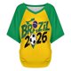 thumbnail image 4 of Women's Football Graphic T-Shirt, Soccer Fans V-Neck Short Sleeve T-Shirt with Print, Soft Lightweight Soccer Apparel Shows Player Number for Soccer Tournament 2026 Green Size: 2XL, 4 of 5