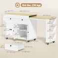 thumbnail image 3 of HOMCOM Kitchen Island with Expandable Table, Rolling Kitchen Cart on Wheels, 3 of 10