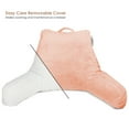 thumbnail image 3 of Nestl Reading Pillow, Medium Bed Rest Pillow with Arms for Kids Teens & Adults – Premium Shredded Memory Foam TV Pillow - Peach, 3 of 9