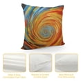 thumbnail image 4 of YINGXI Throw Pillow Cushion Cover, Style Rotary Colorful Unusual Turning Design, Decorative Square Accent Pillow Case, Orange Blue 12x12in, 4 of 5