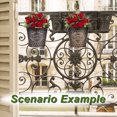 thumbnail image 4 of Vertical Ribbed Metal Wall Planter - Black, 4 of 5