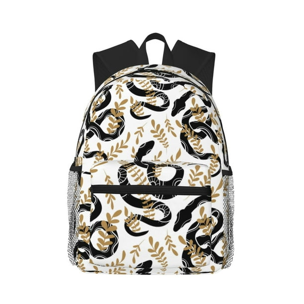 Disketp Snake Mochila Ligera Clásica con Múltiples Bolsillos, Mochila Casual para Hombre y Mujer, Ideal para Escuela, Trabajo y Viajes